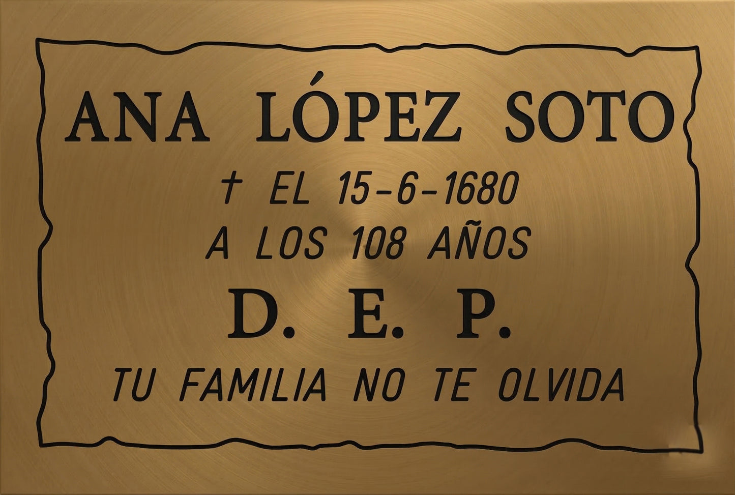 Placas de aluminio dorado con acabados premium – Grabado profesional