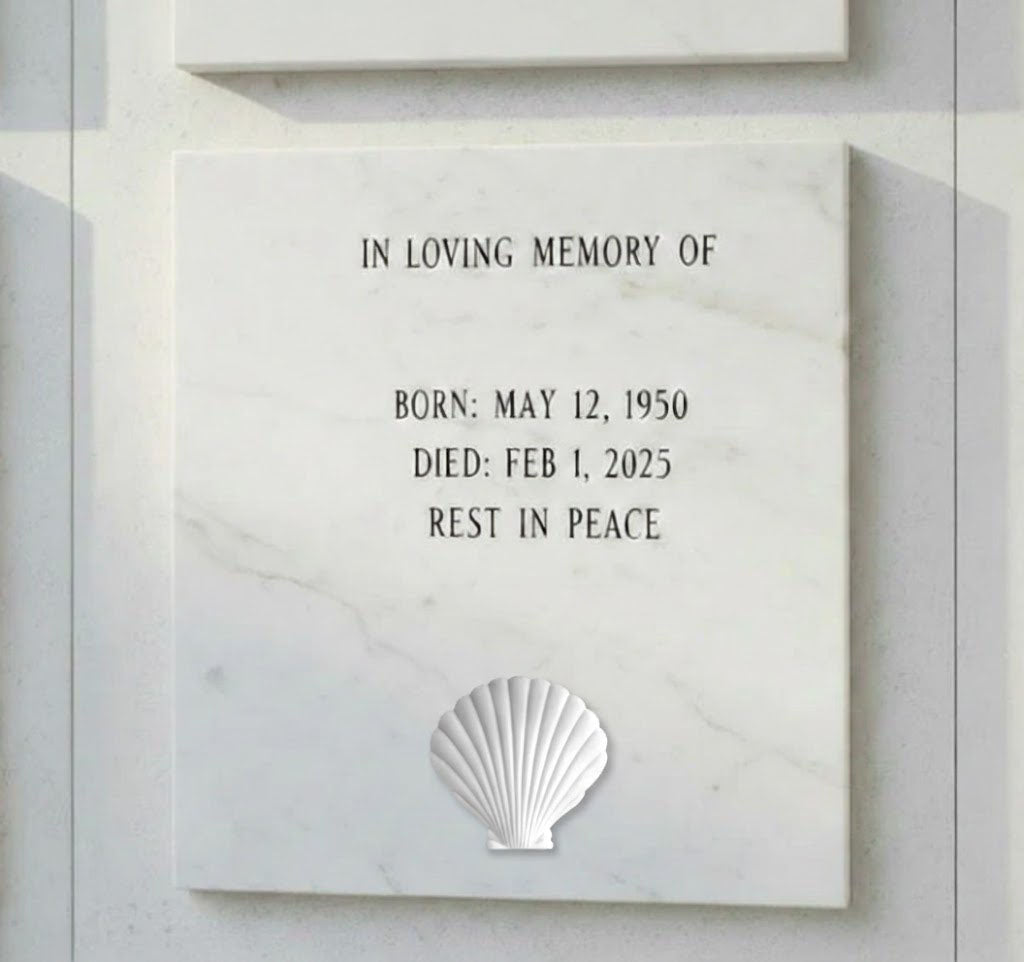 Compre la Concha para lápidas MR 6979 en mármol sintético de 9x9 cm. Resistente a la intemperie y de fácil fijación. Stock disponible con entrega inmediata. ¡Pídala ahora!