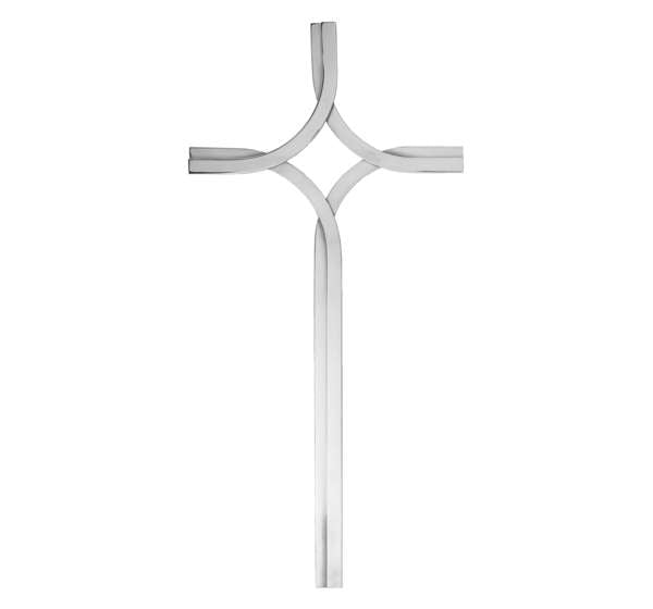 Cruz de acero inoxidable para lápidas y nichos. Modelo AI 2099 en 45 cm. Alta resistencia al exterior, acabado duradero y envío a toda España.