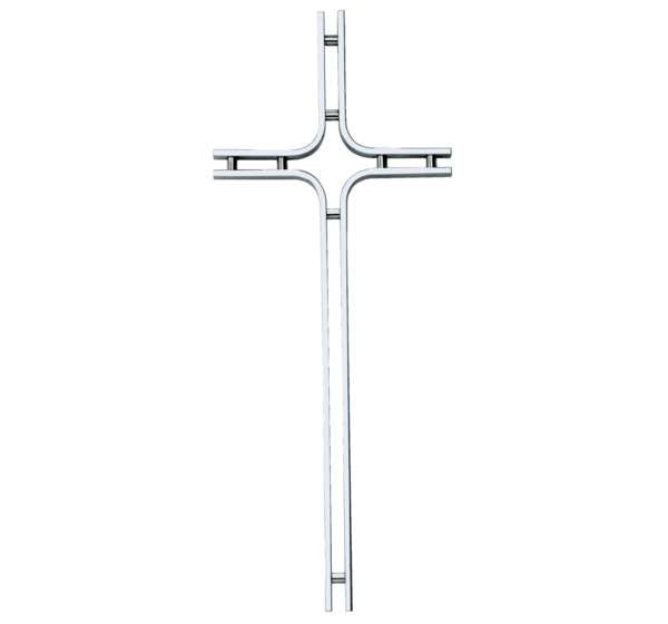 Cruz de acero inoxidable para lápidas y nichos. Modelo AI 2322 en 45 cm. Alta resistencia al exterior, acabado duradero y envío a toda España.