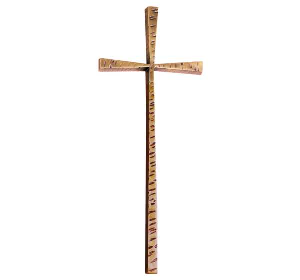 Cruz de bronce fundido de alta calidad modelo BR 2000, disponible en 44 cm para nichos y 78 cm para panteones monumentales, resistente a exteriores.