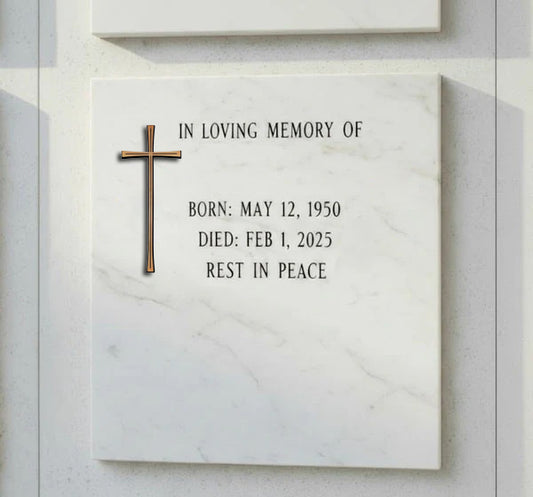 Cruz de Bronce para Decoración de Lápidas y Columbarios | 17, 20, 25, 30, 40 y 48 cm | Envío a Toda España