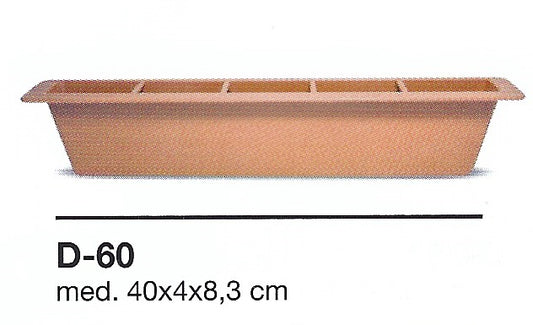 D-60: 40/36,5x8x4 cm.