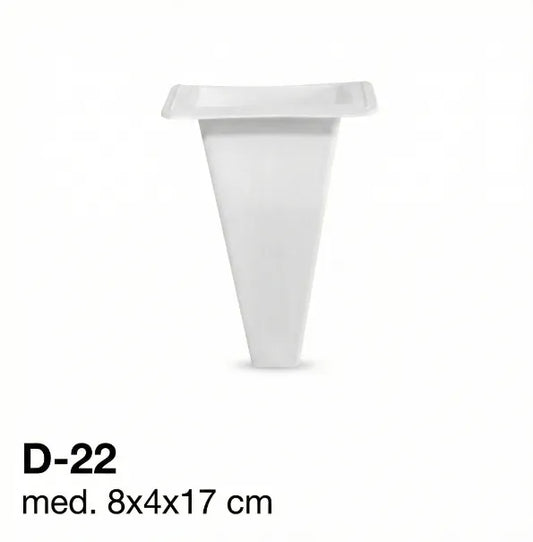 D-22 Depósito de Plástico para Jarrón de Cementerio / 17,5x8x4 cm| Memorial Spain