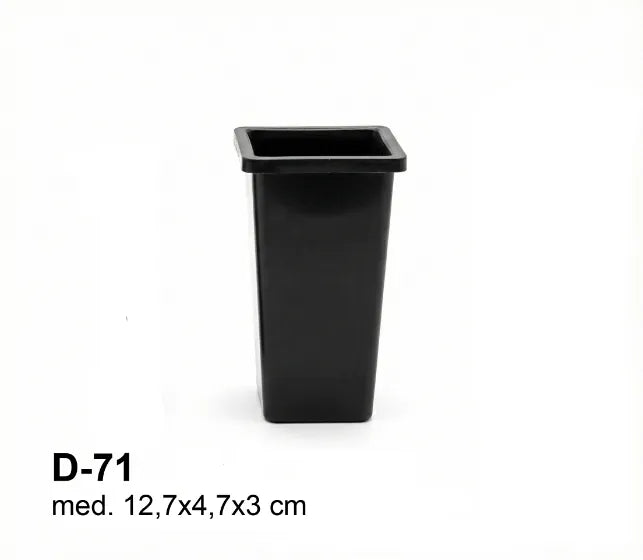 Depósito de plástico para jarrón D‑71 | 13×5×3 cm | Entrega inmediata