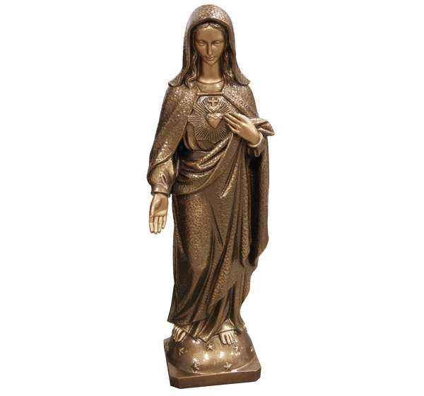 Escultura en Marmolina del Sagrado Corazón de María 84 cm