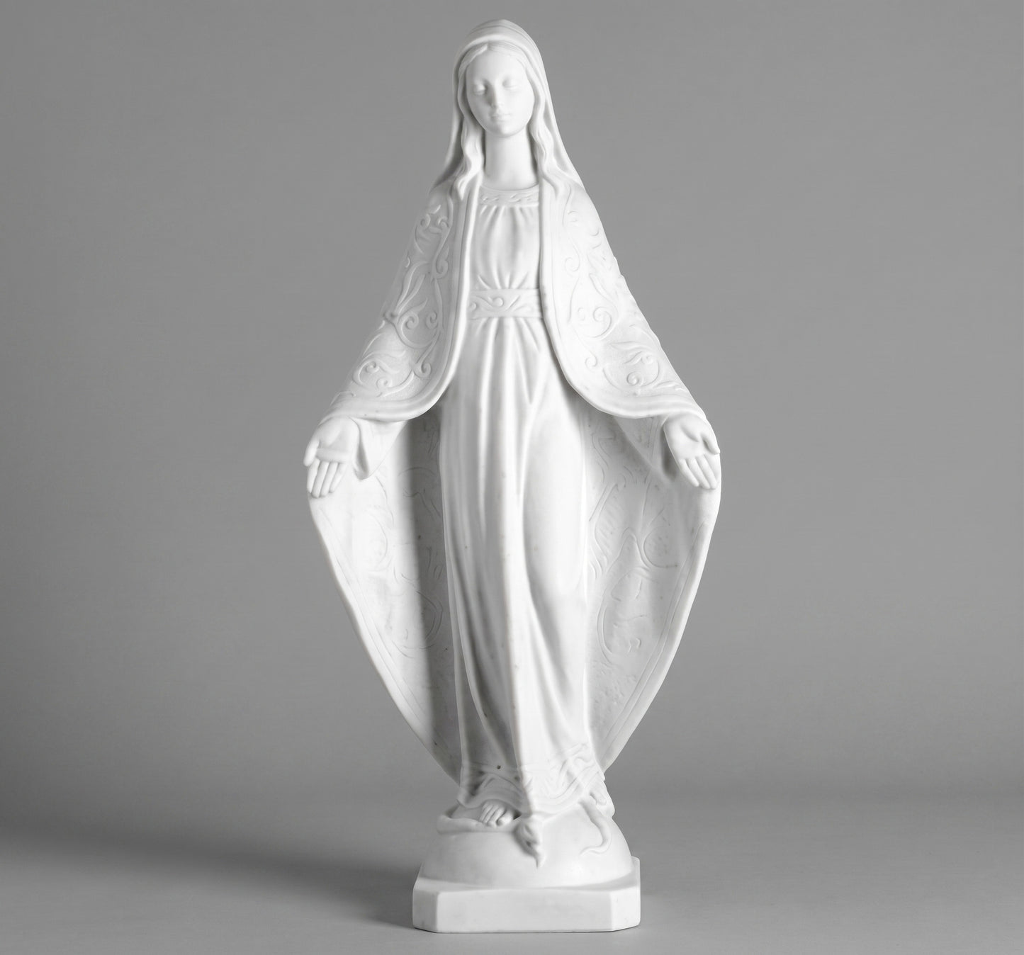 Elegante Escultura de la Virgen Inmaculada en marmolina (77 cm) - Modelo MR 7485. Acabado artesanal de alta resistencia para exterior e interior. ¡Consúltanos!