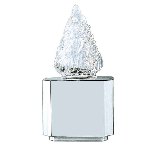 Farol funerario de acero inoxidable para lápidas con luz a pilas. Porta velas resistente para exterior, seguro y duradero. Envío a toda España.