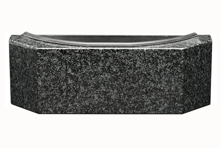 Jardinera de granito de 36 cm con acabado chaflán para lápida o nicho. Bordes pulidos de alta resistencia y elegancia. Envío inmediato a domicilio. ¡Pídela ya!