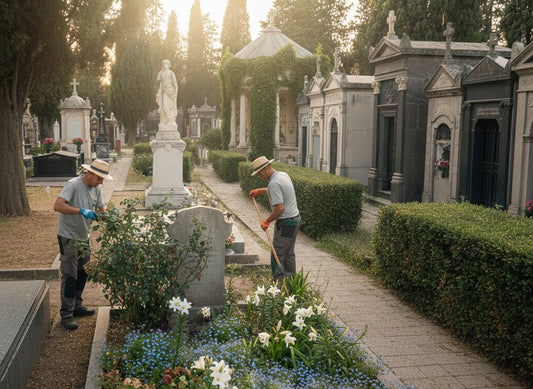 Servicios de Jardinería en Cementerios | Poda, Parterres y Mantenimiento Funerario