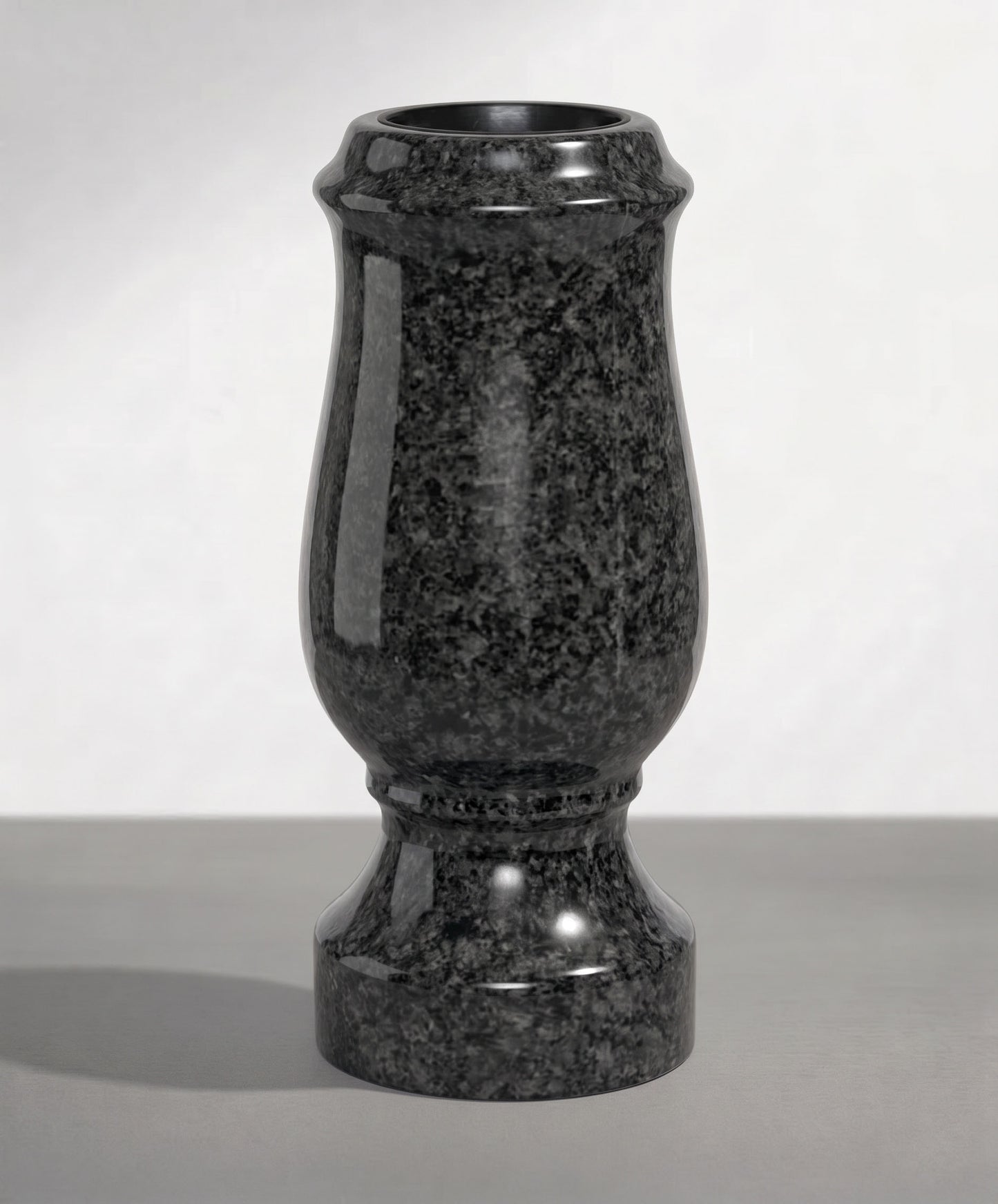 Gran Jarrón Copa de Granito de 45 cm para Cementerio