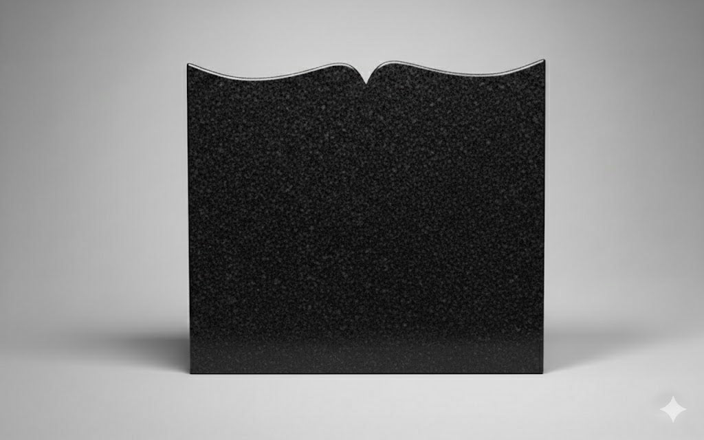 Libro de granito personalizable para lápidas y panteones. Grabado a medida, alta resistencia para exterior y envío a toda España.
