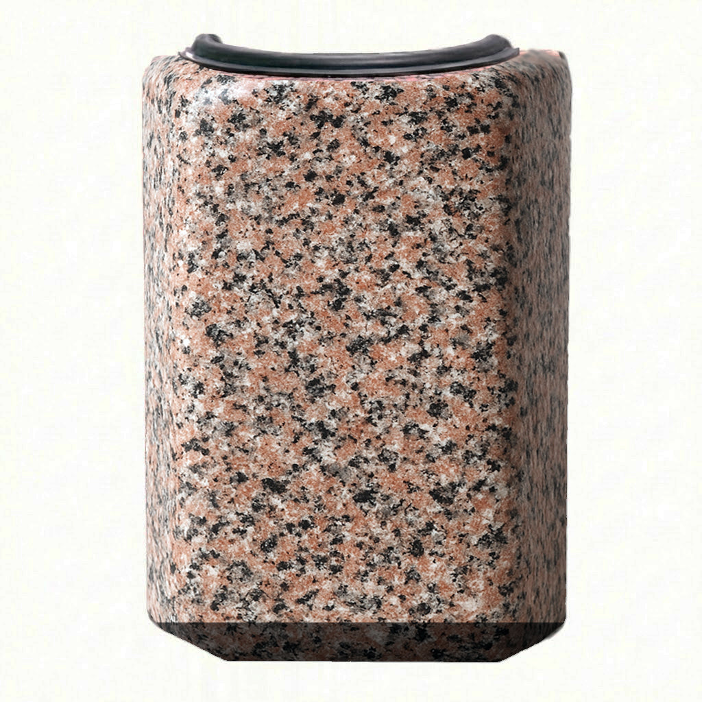 Medio Jarrón Granito con Chaflán para Lápida 18x12x6 cm