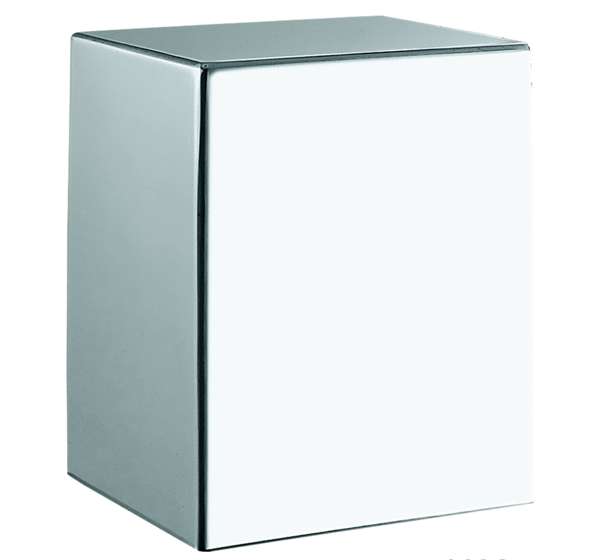 Urna funeraria de alta gama UR 3600 fabricada en acero inoxidable con diseño rectangular contemporáneo y gran capacidad.