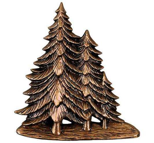 Abetos en Bronce de 13 cm. para Decoración de Lápidas y Columbarios