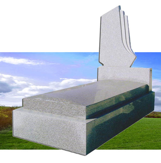 Lápida Modelo Sierra en Granito Gris Quintana de 20 cm. | Ref. LA 171