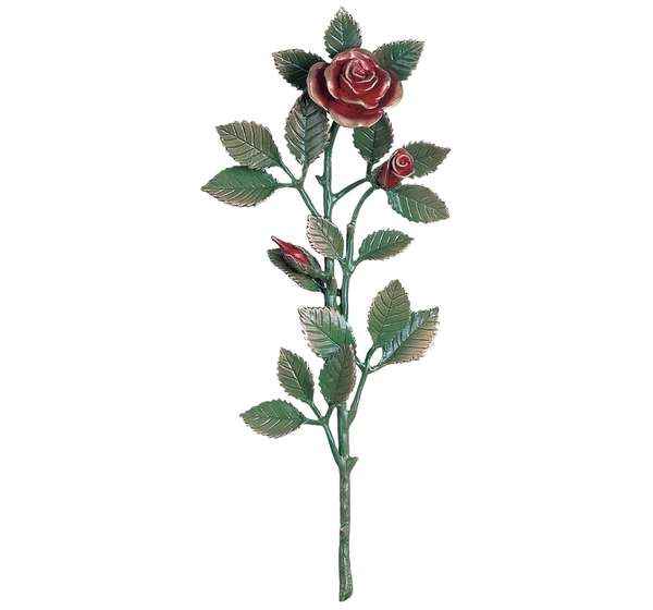 Ramillete de Rosas en Bronce Pintado a Mano de 44 cm.