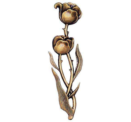 Ramillete de flores en Bronce de 18 cm. para Decoración de Lápidas y Columbarios
