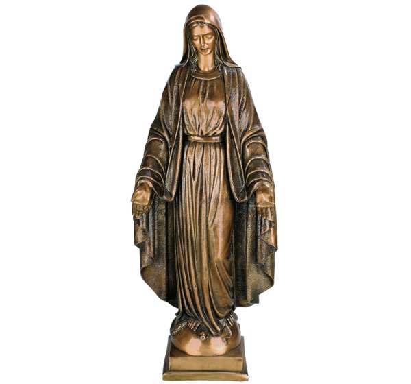 Imagen de La Inmaculada Concepción en bronce de 120 cm. Escultura de gran formato para panteones y mausoleos de lujo. Alta resistencia y acabado artístico eterno.