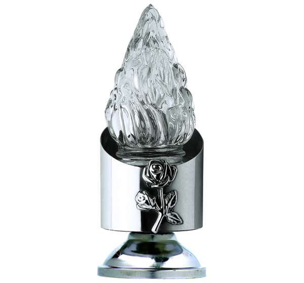 Farol para lápidas en acero inoxidable con luz a pilas. Porta velas funerario resistente para exterior, seguro y duradero. Envío a toda España.