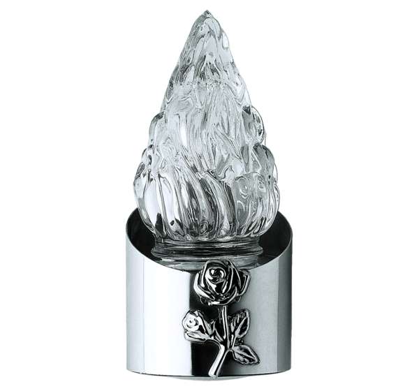 Farol para lápidas en acero inoxidable con luz a pilas. Porta velas funerario resistente para exterior, seguro y duradero. Envío a toda España.