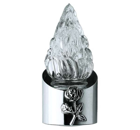Farol para lápidas en acero inoxidable con luz a pilas. Porta velas funerario resistente para exterior, seguro y duradero. Envío a toda España.